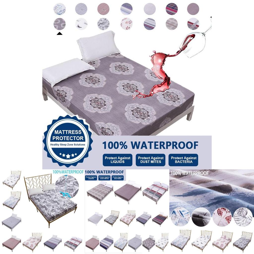 Waterproof Mattress Cover With Soft Polyester And Deep Fit For Comfort**