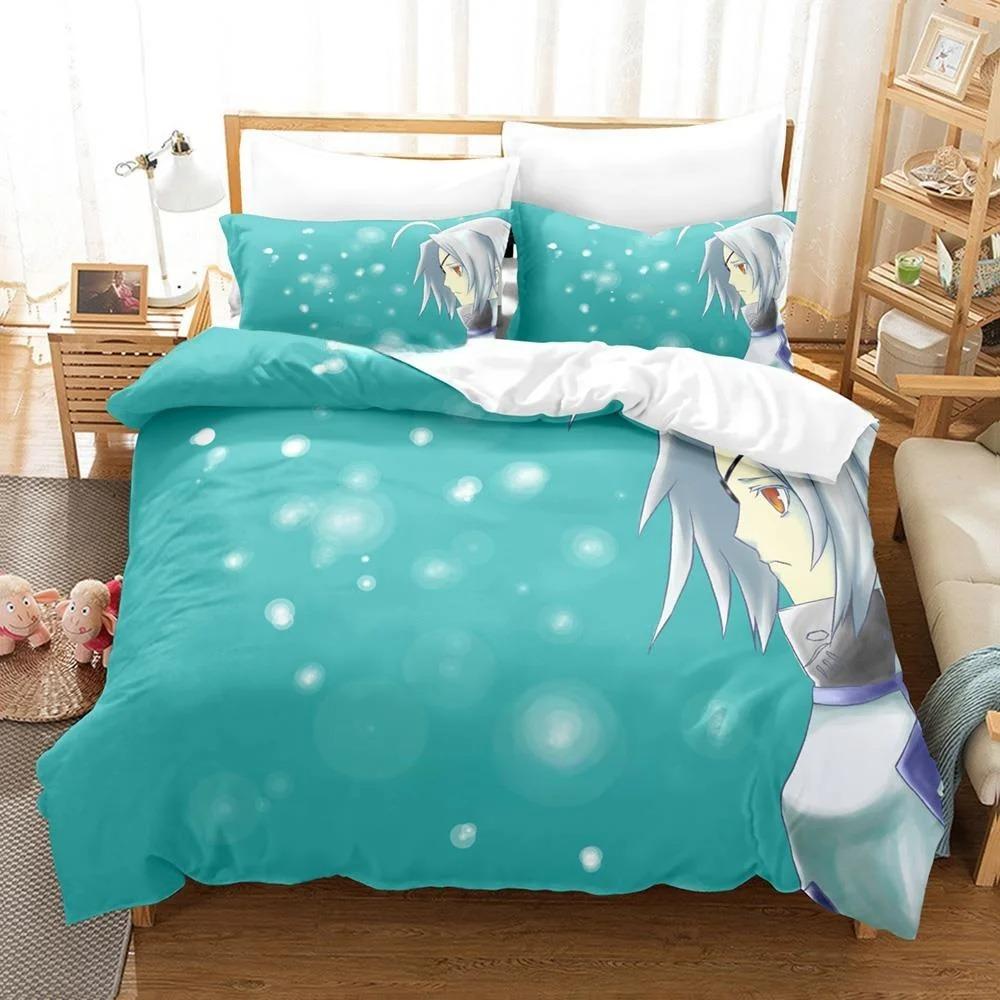 New Fashion 3D Printed Anime Game Blazblue Bedding Set Cartoons three-piece Set Adult Kid Bedroom Duvet Cover Sets Home Textiles