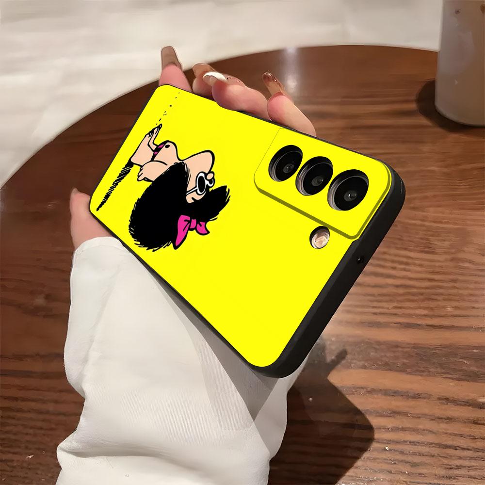 Anime M-Mafalda Phone Case For Samsung S26 S25 S24 FE S23 S22 S21 Plus S20 Ultra Note20Ultra Black Soft Shell