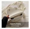 Women's Half-Moon Saddle Bag with Chain Strap - 2025 Spring/Autumn Collection, Crossbody or Single Shoulder Style with Wide Strap