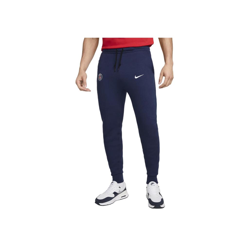 Nike Solid Color Comfortable Lace-Up Knitted Sports Pants Men Bottoms Navy-Blue FZ7227-410