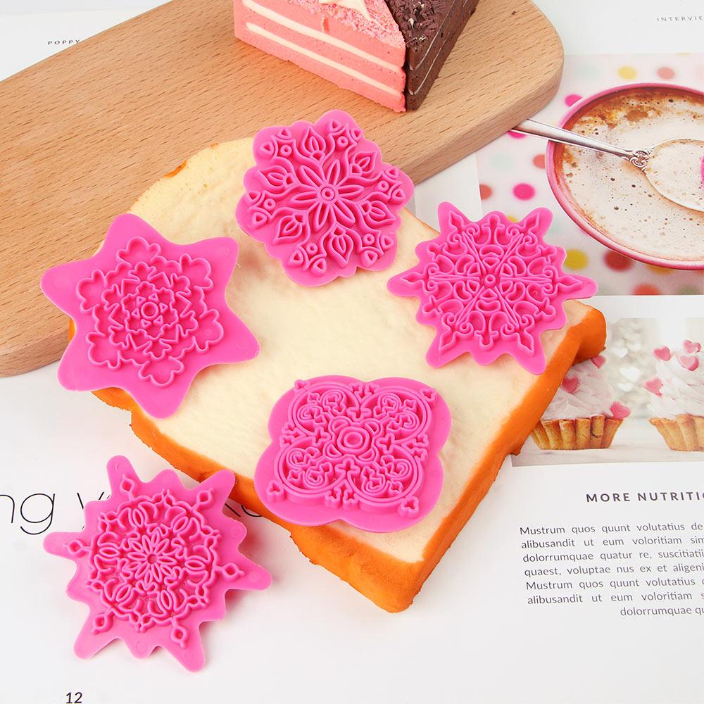 Polymer 5pcs/set Mandala Lace Pattern DIY Embossing Stamp Tool Clay Sculpture Clay Molds Mould