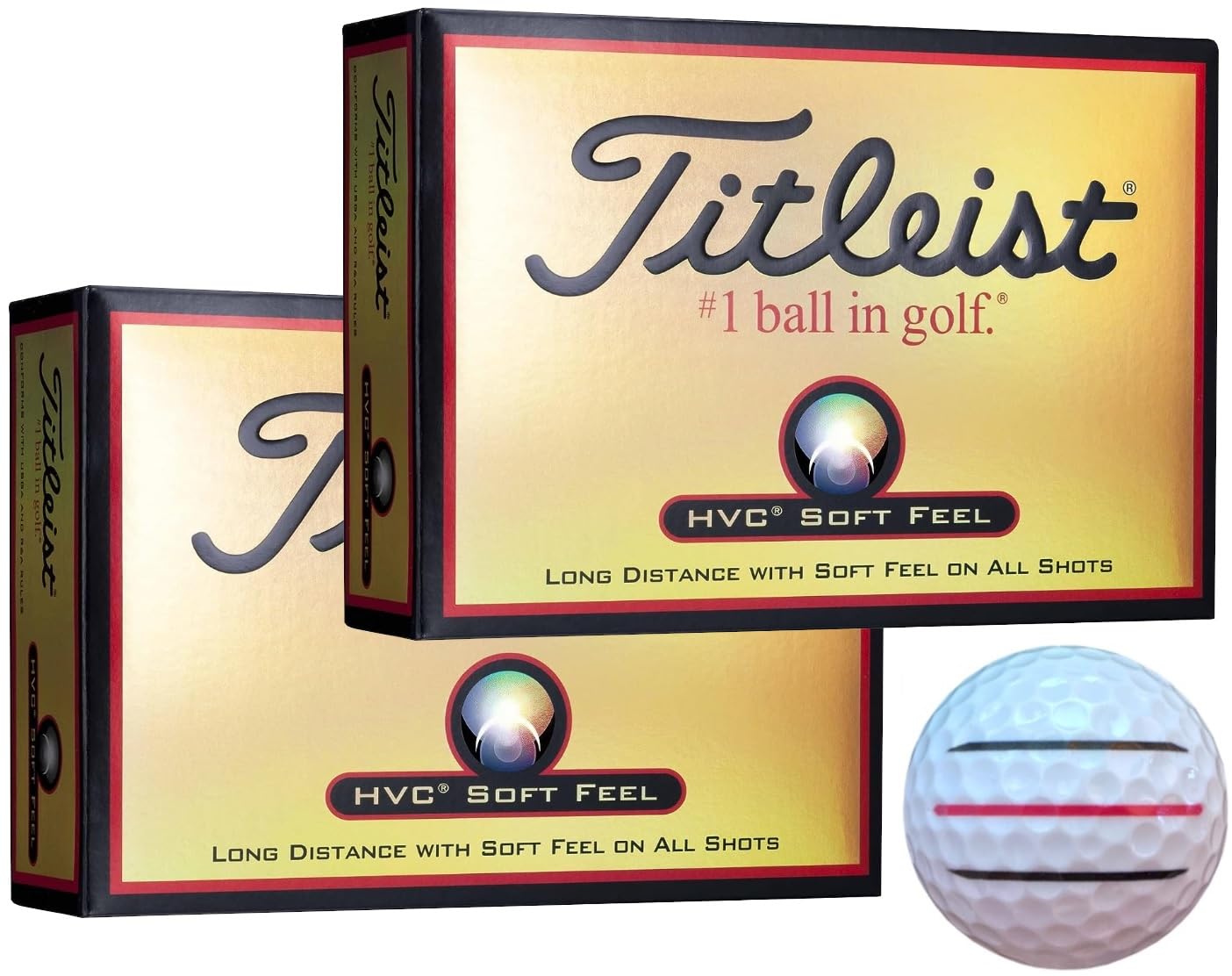 

[HapirakiGolf Line] Golf Ball HVC SOFT FEEL Lined (White 2 Dozen3 Lines)