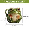 Fun Garden Themed Drinking Mug With Ergonomic Grip Frogs And Florals Cup Perfect For Hot And Cold Beverages