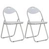 Day and Night - Day and Night Folding Dining Chairs 2 Units White Synthetic Leather