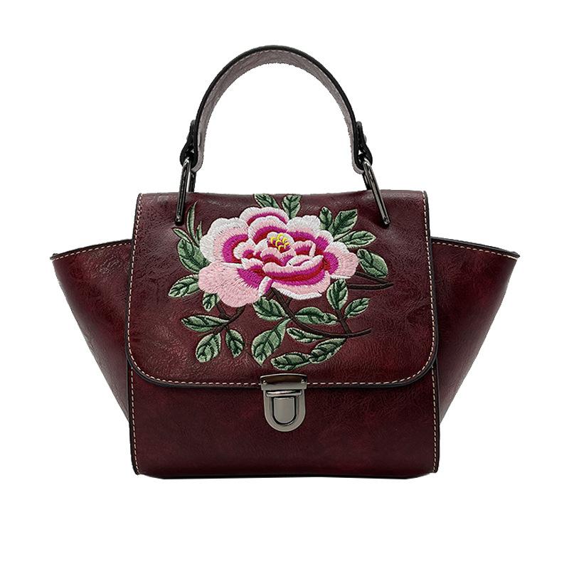 Handbag Women's Chinese Style Embroidery Women's Bag Ethnic Style Single Shoulder Crossbody Bag