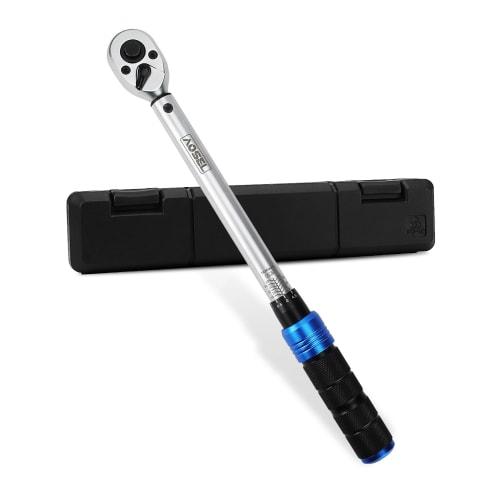 AOSEL Torque Wrench, Preset Type, 3/8" Drive, 5-60N.m, Bi-Directional, for Automobiles, Bicycles, Tire Changes, Bicycle Repairs, and Motorcycles, Incl