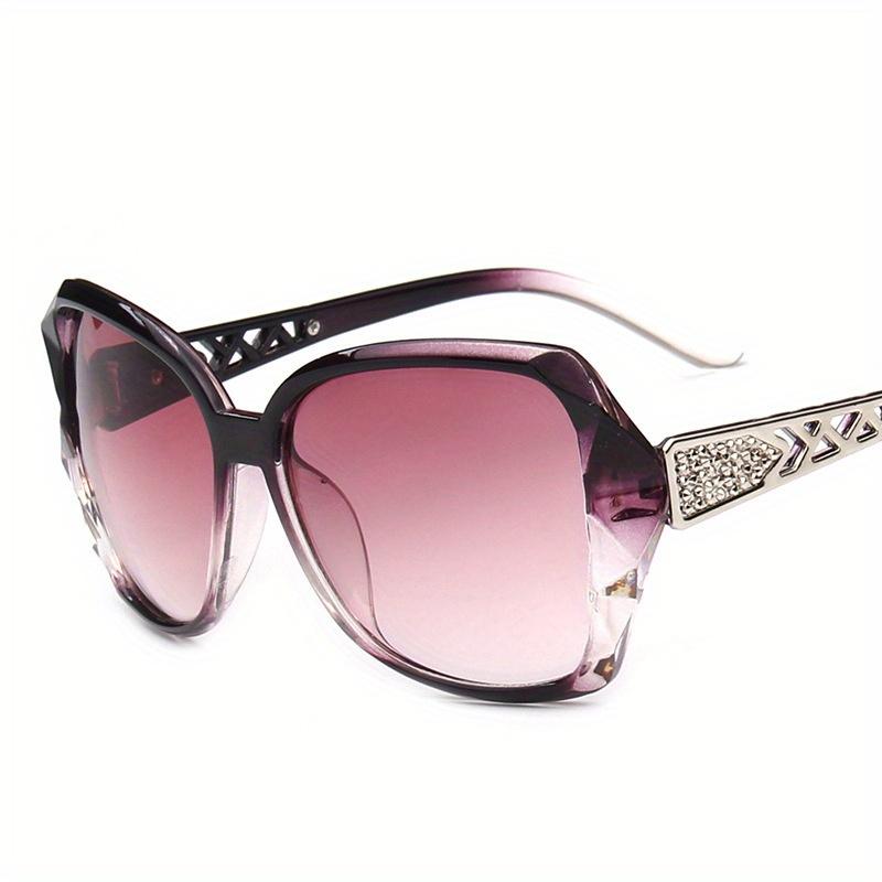 

1PC Men s and Women s Fashion Glasses, High-end Glasses, Retro Trend, Large Frame Glasses фіолетовий
