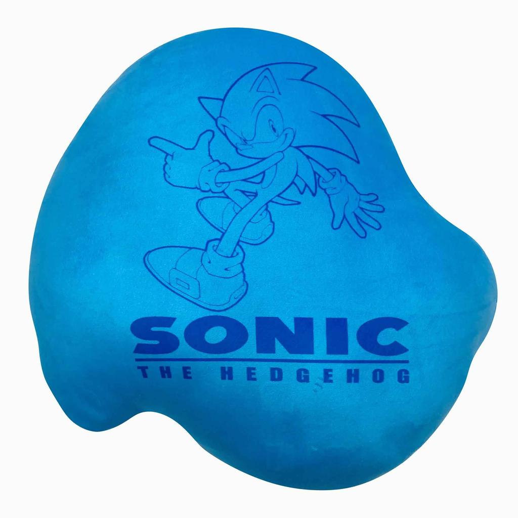 MORIPiLO Sonic Kissen zum Anlehnen Gefüllt Nickerchen Sonic die Morishita Kissen (Weiches gestanztes Kissen) Spielzeug, Rückenlehne, Kissen, Igel, Blau, 40x40x10cm, Niedlich,