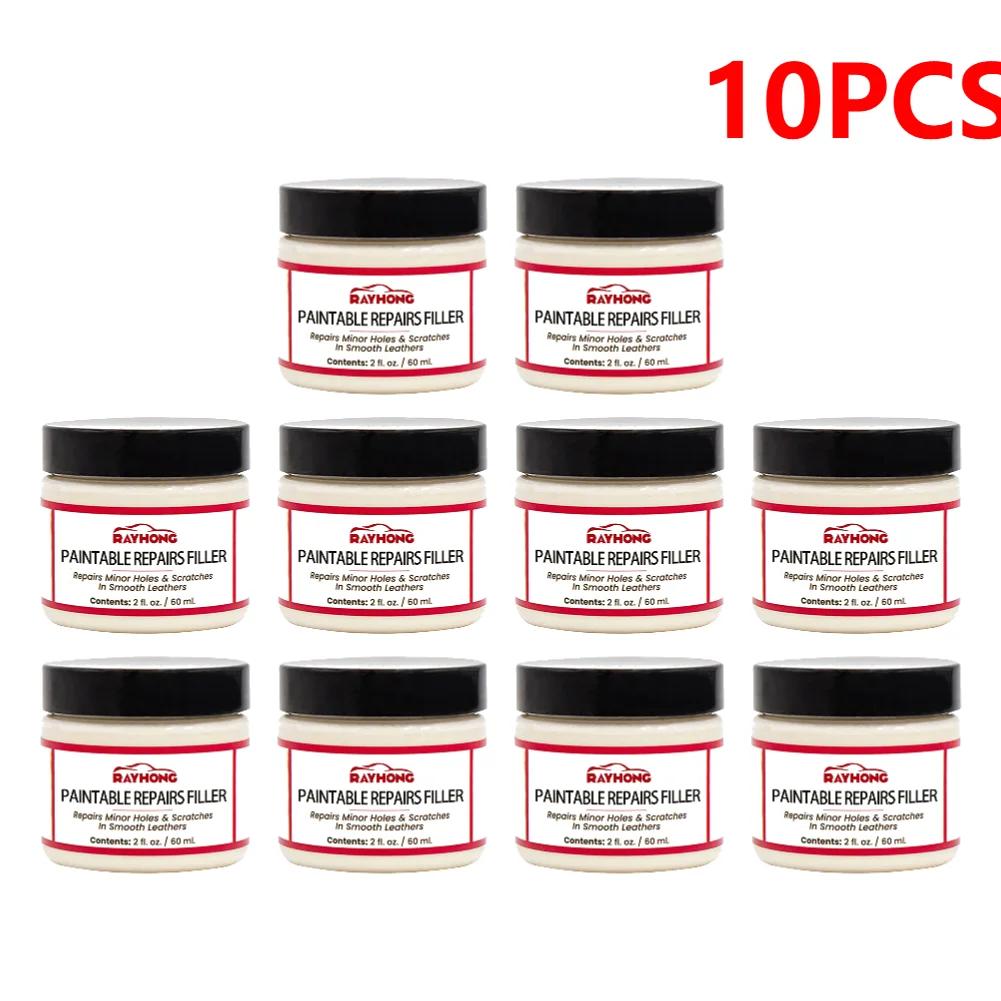 Pasta Riempitiva per Pelle 60ml Composto Riempitivo Riparatore per Pelle Vera Crema Ripristinante per Pelle Riempitivo per Strappi Fessure Ustioni Buchi