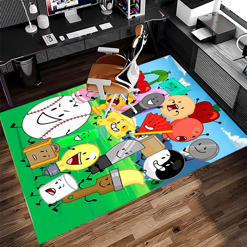 1pc Inanimate Insanity Print Area Rug - Soft, Washable Non-Slip Indoor Mat for Office Chairs, Living Room, Home Office Decorative Rug