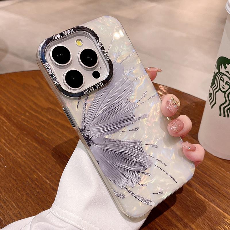 

Glitter Butterfly Case For iPhone 11 12 13 14 15 Pro Max 15 Plus Laser Shell Pattern Cover For iPhone X XS Max Hard Case For iPhone 14