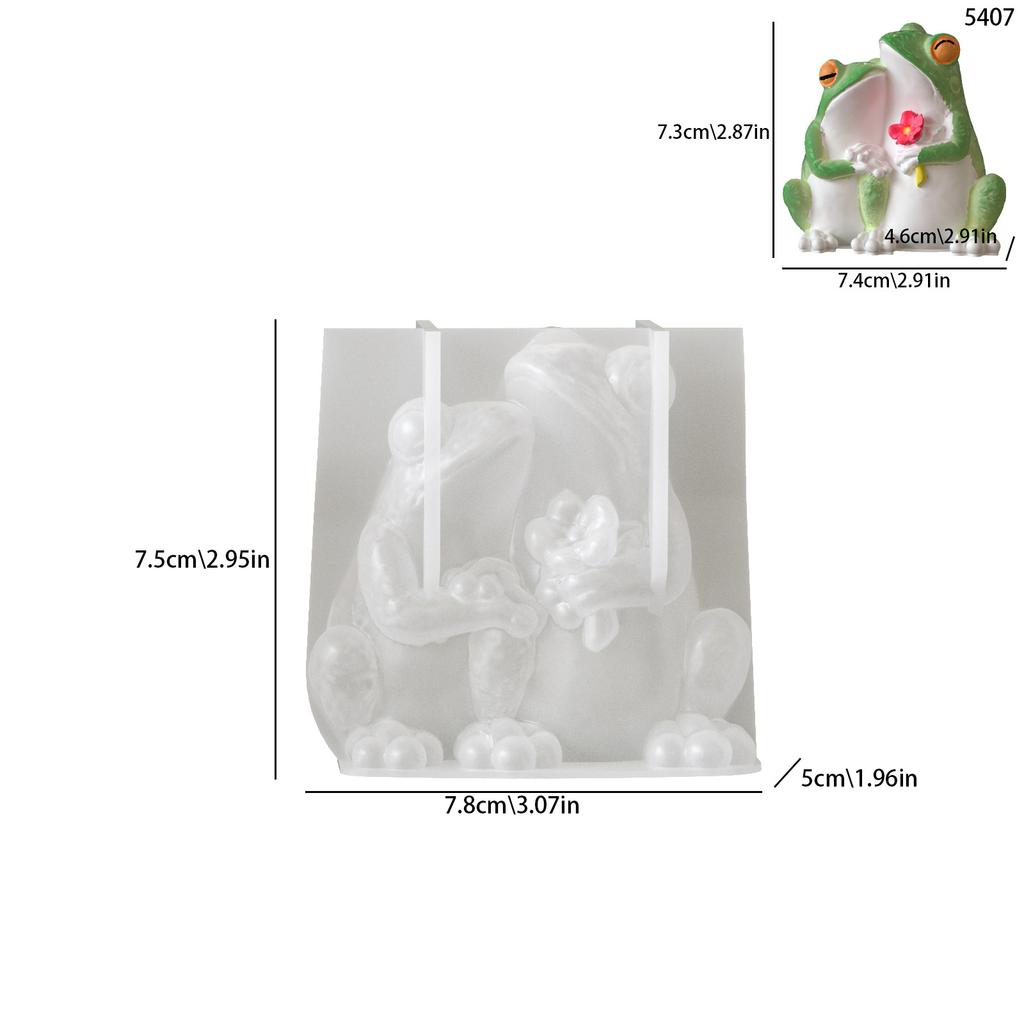 Easter Candle Silicone Mold Stacked Three Frogs And Two Frogs Candle Ornaments Plaster Mold