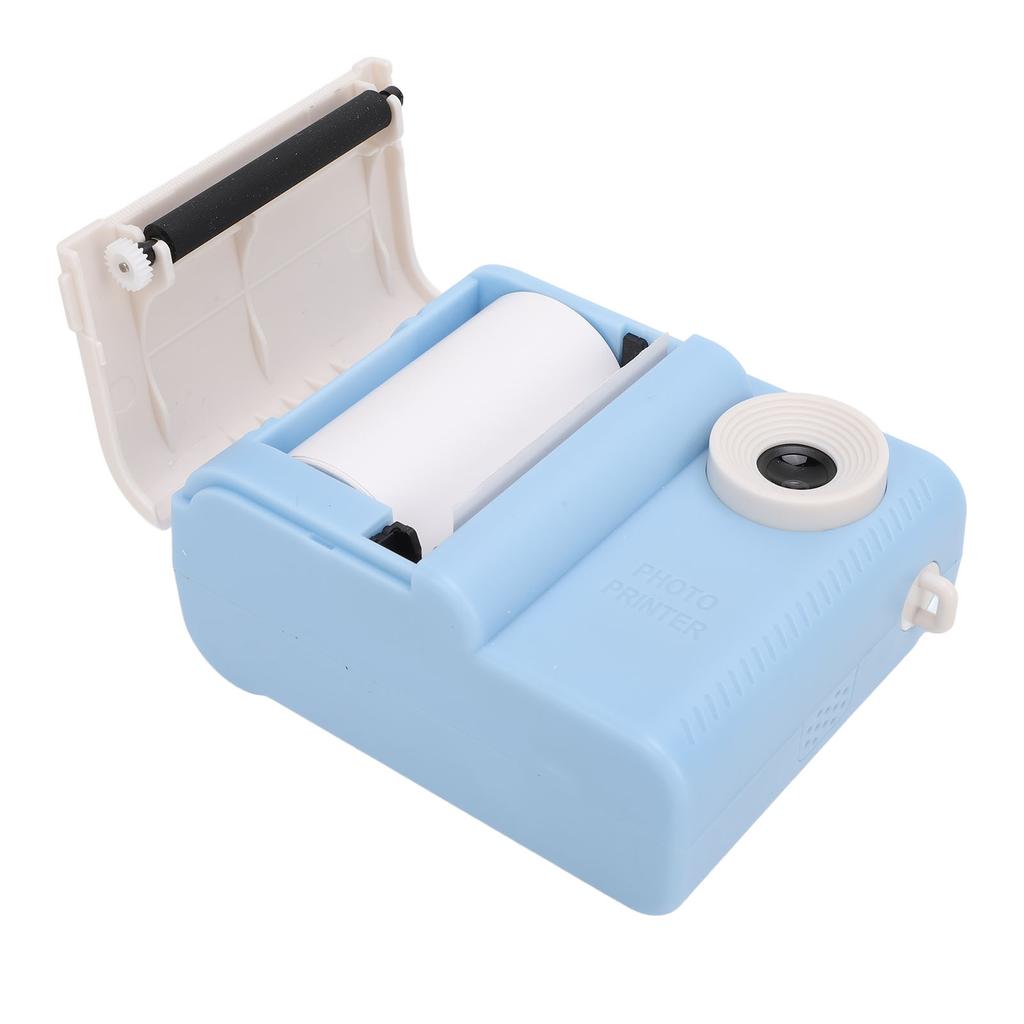 Kids Print Camera with 3 Rolls Printing Paper HD Dual Lens Photo Video Recorder for Outdoor Game