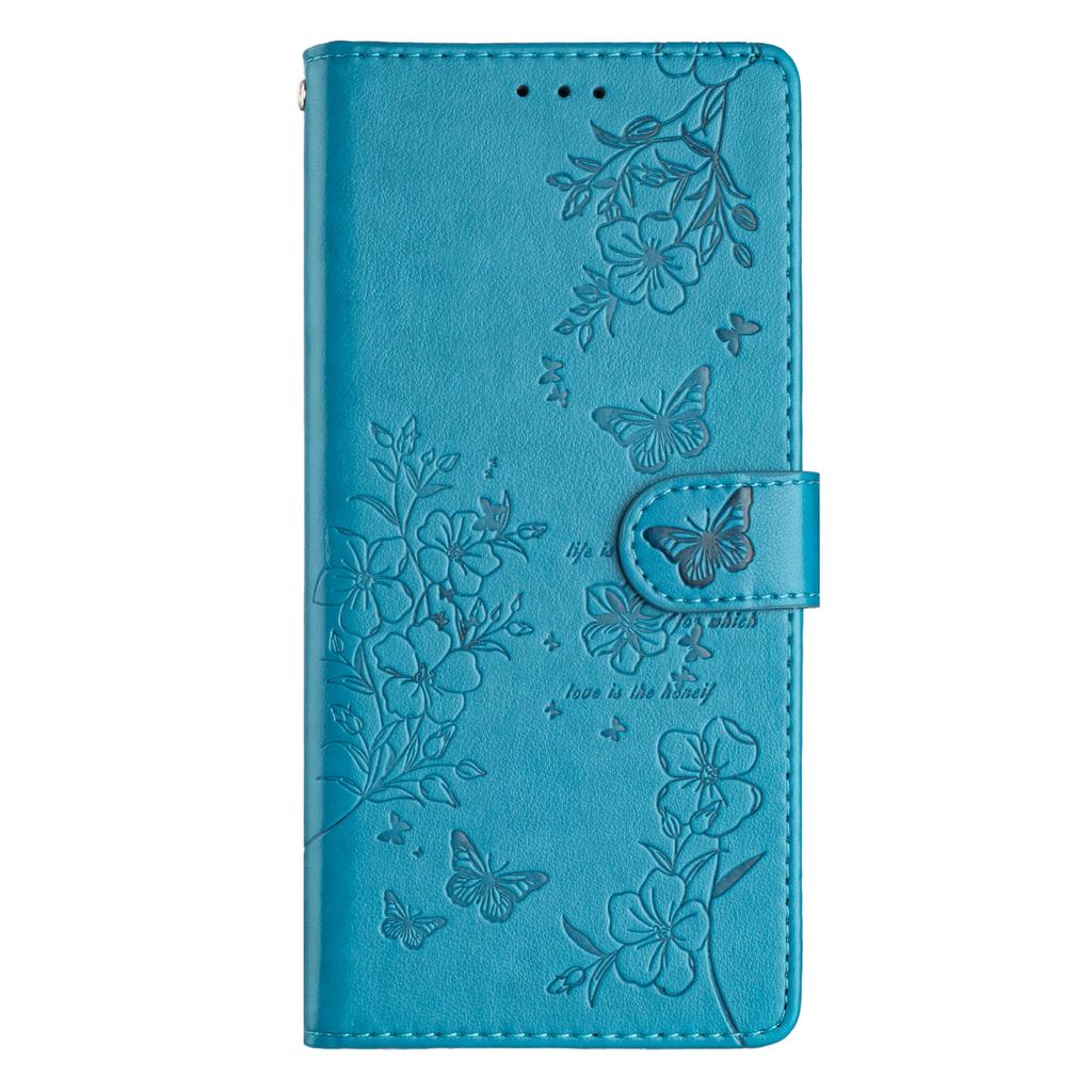 Für Samsung Galaxy A35 5G Portemonnaie Hülle Schmetterling Blumendruck Leder Handyhülle