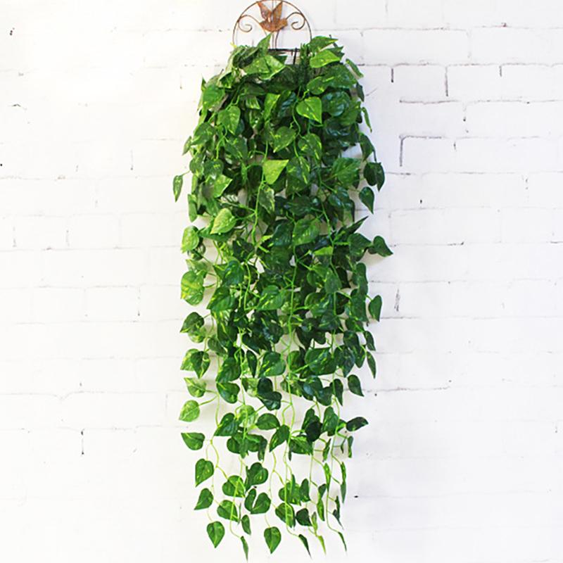 1Piece 1M Home Decor Artificial Ivy Leaf Garland Plants Vine Fake Foliage Flowers Creeper Green Ivy Wreath Garden Wall Decor