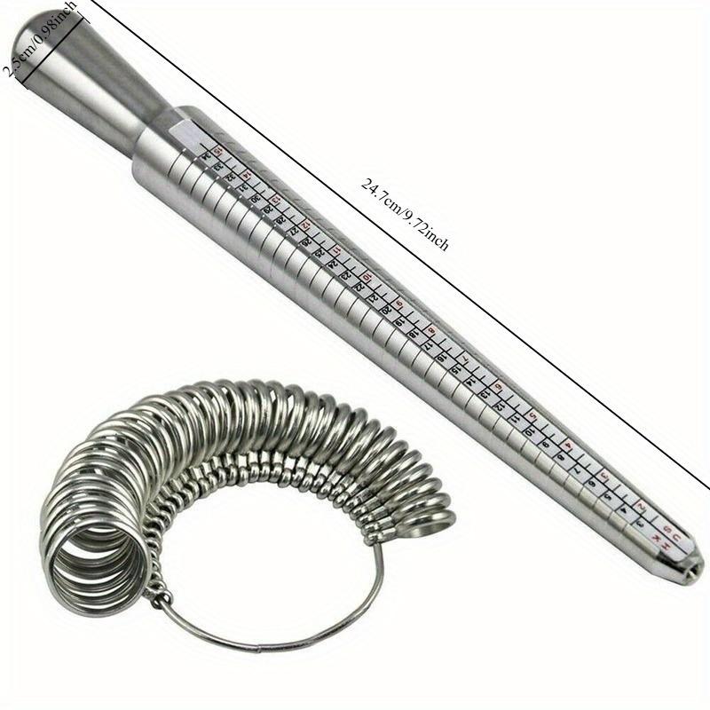 

1PC Metal Ring Sizer Tool Professional Finger Size Measurer with HK/US/EU Standards for Jewelry Making, Precision Accessories