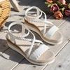 Platform Wedge Heels Women'S Bohemian Openwork Shoes Fashionable Casual Hounds Sandals For Women Womens Slide Sandals Sparkly