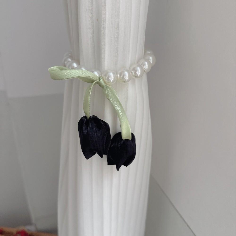 Pearl Chain Tulip Curtain Straps Tulip-Shaped Window Ties Fashion Curtain Tiebacks  Wedding Room
