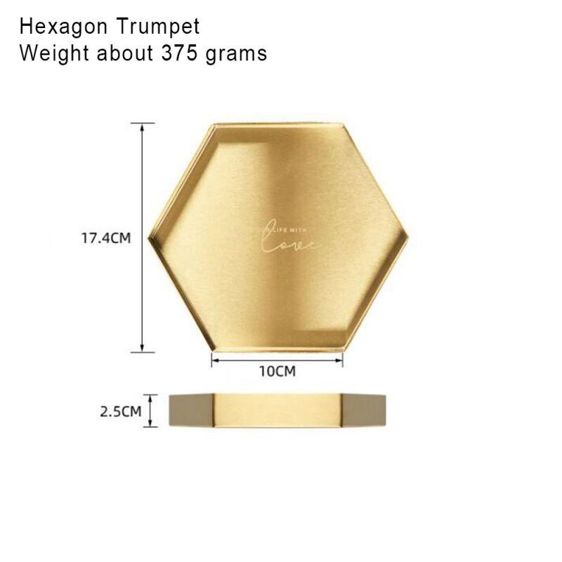 Luxurious Metal Storage Tray Gold Oval Dotted Fruit Plate Small Items Jewelry Display Tray Mirror Strorage Accessories