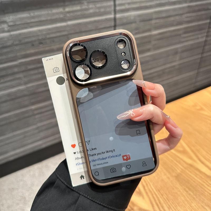 Luxurious and high-quality semi-transparent Leica metal lens frame protective case suitable for iPhone 17 Promax 16 15 14 13 Pro