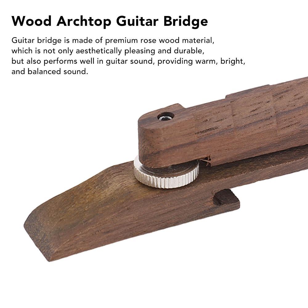 Wooden Color Guitar Bridge Archtop Jazz Guitar Bridge Vintage Rosewood Guitar Bridge Guitar