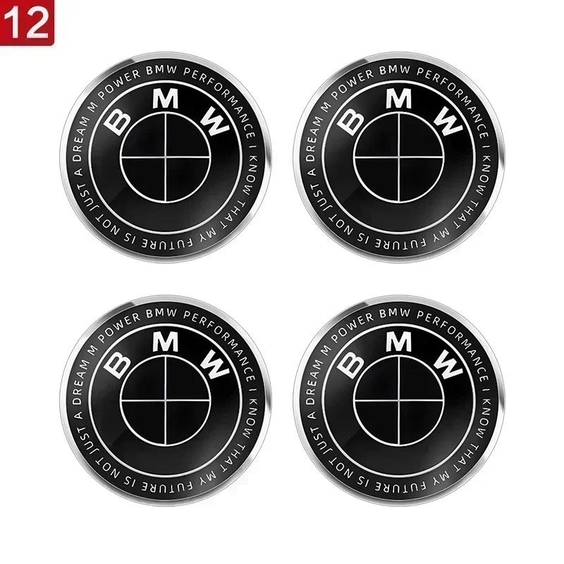 4PCS 56MM 60MM 65MM Car Wheel Hub Center Caps Sticker Rim Cover Badge Emblem for BMW E39 E87 E60 E46 E53 E90 F10 F20 F25 F30 X5