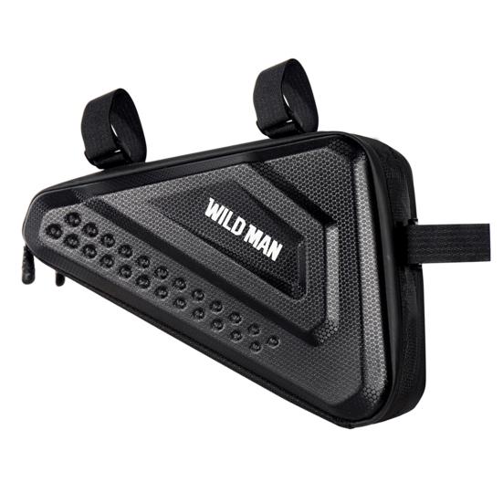 

Водонепроницаемая сумка для дорожного велосипеда WILD MAN-ES19 с жесткой оболочкой и передней трубкой чёрный