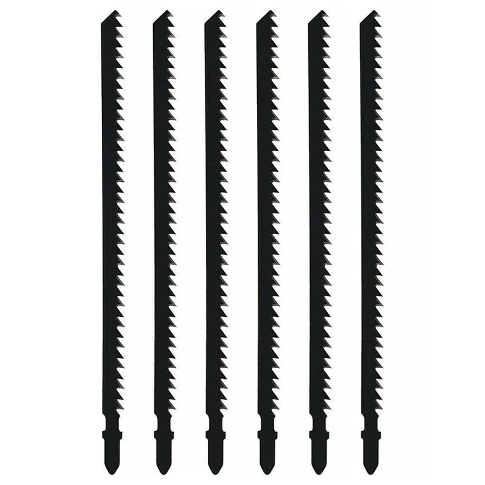 6Pcs T744D 180mm Ultra-long Jigsaw Saw Blades Fast Cutting Set Wood Plastic: 6Pcs T744D 180mm Ultra-long Jigsaw Saw Blades Fast Cutting Set Wood Plastic:
