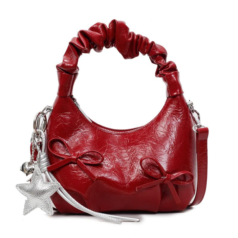 

С бантом простой повседневный старший чувство моделирования мягкий прочный модный изысканный новый легкий роскошный дорожный наклонный через плечо