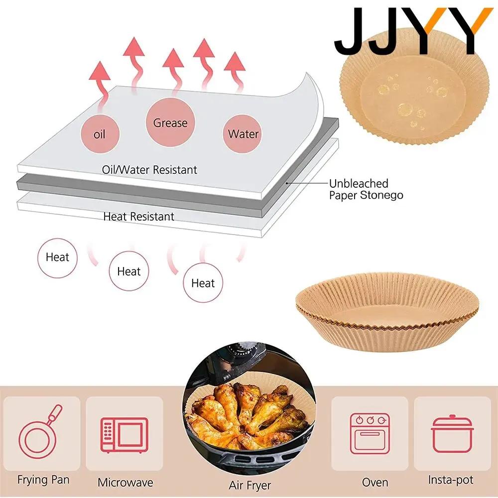 20/50/100Pcs Air Fryer Disposable Paper Air Fryer Accessories Square Oilproof  Liner Non-Stick Mat for Kitchen Oven Baking