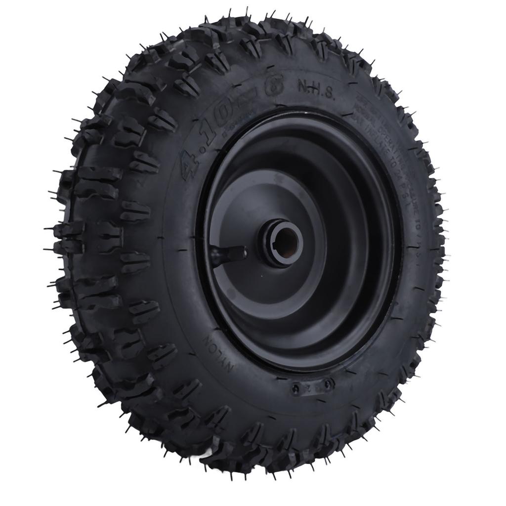 4.10‑6 Rear Wheel Tire with Anti Slip Surface Heavy Duty Rubber 19mm Bearing Bore for ATV Quad Mini Bike