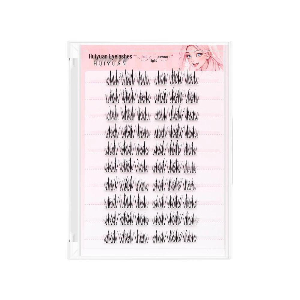 Glue-Free, Stemless, Self-Adhesive Invisible Sunflower False Eyelashes: Lightweight, Double-Pointed, Segmented, Easy for Beginners.