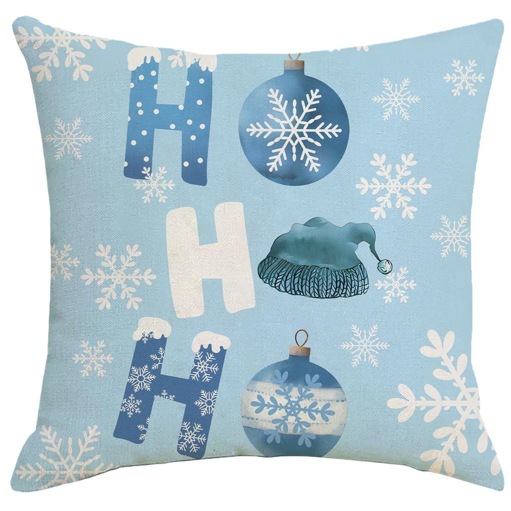 Neue Weihnachts-Kissenhülle Wohnzimmer Sofa Kissenbezug Kreative Schneeflocke Heimdekoration