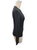 Ladies Sexy Front Mesh Splicing Hollow Out Solid Color Long-sleeved T-shirt Slim Thin Tops Versatile Closet Essential Fashion Items Shirt