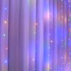 USB Fernbedienung 3x3 Kupferdraht 300 LED Vorhang Lichterkette - Eiszapfenlichter für Weihnachten, Hochzeiten, Feiertage, Märchenhafte Dekoration.