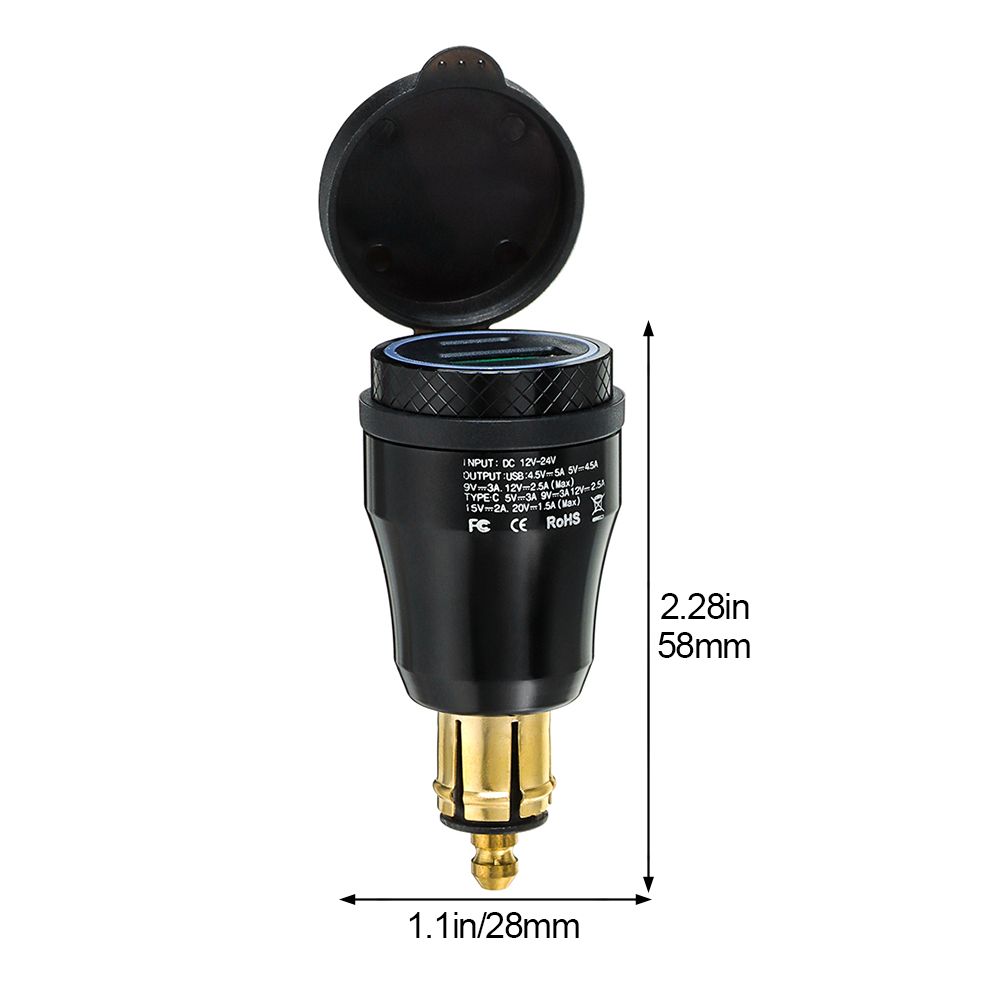 NEW Universal Socket Ducati For BMW QC3.0 USB Quick Charge Plug Car Charger