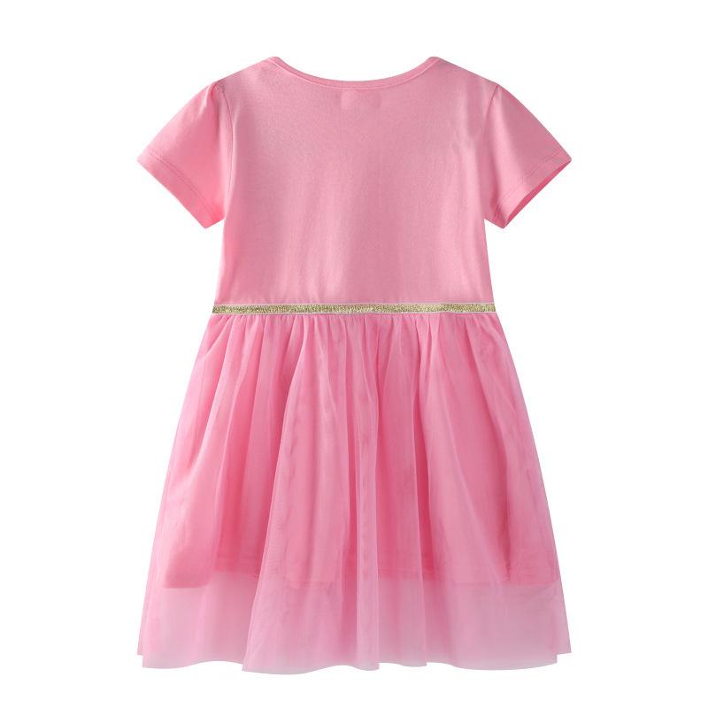 Sommer-Netz-Mädchen-Prinzessinnen-Kurzarmkleid