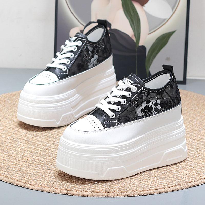 Fashion 10CM Platform Sneakers for Women White Women Shoes Mesh Platform Wedge Sneakers Chunky Sneakers Shoes Shose Women Summer