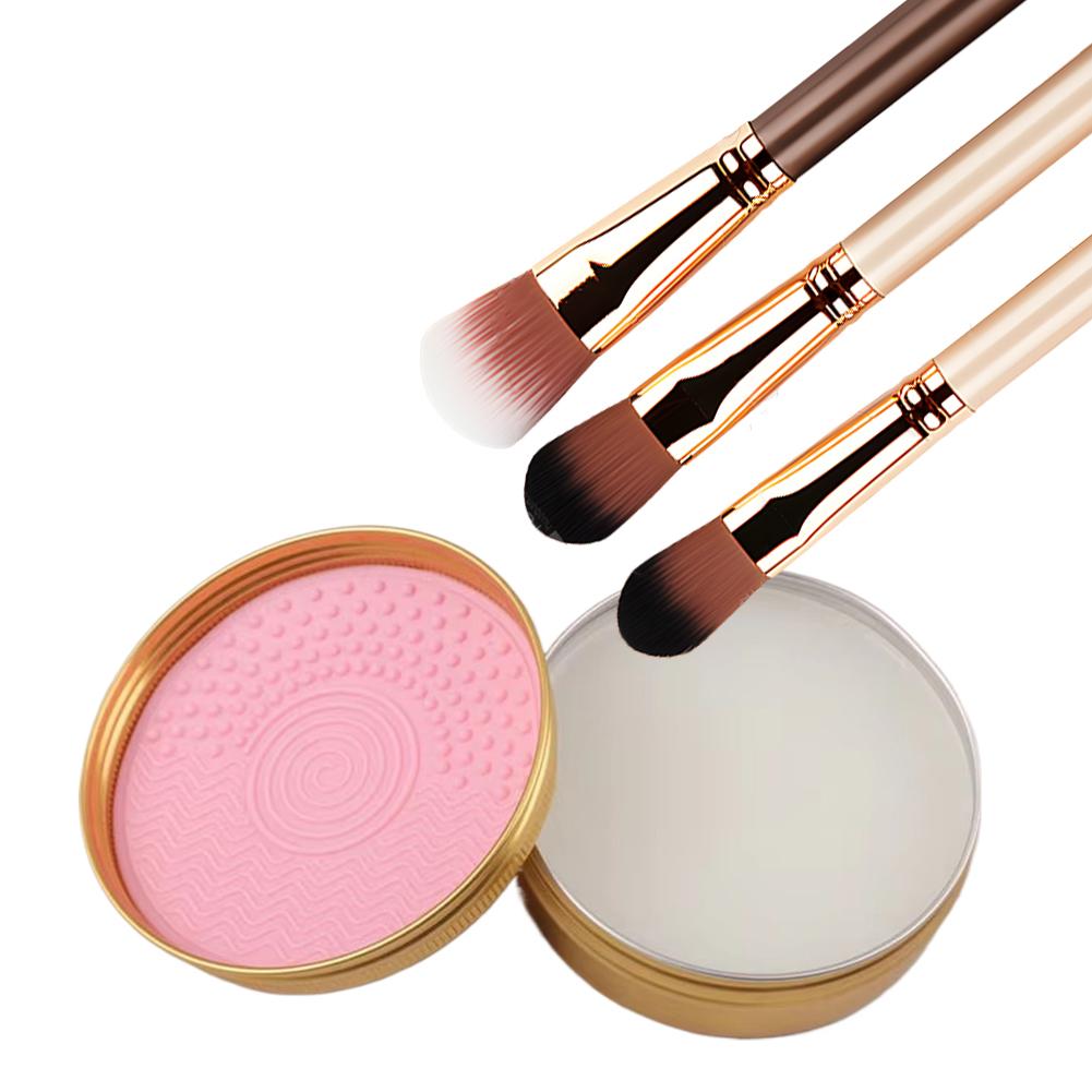 1Set Silicone Makeup Brush Cleaner Soap Pad Make Up Brush Cosmetic Tool Brushes Cleaner Washing X3F4