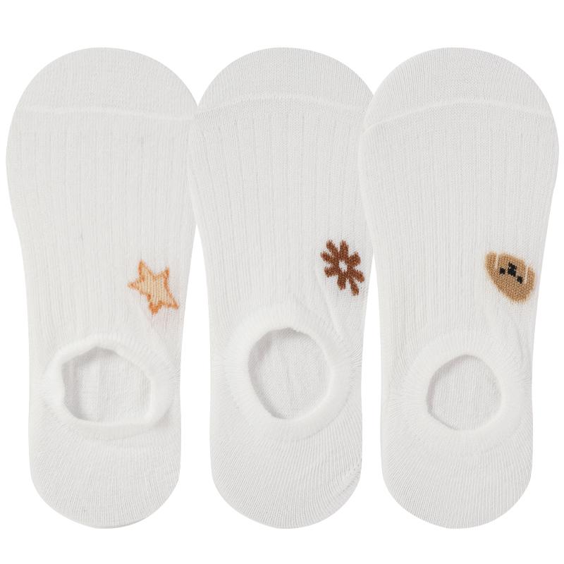 Women's Socks Fashion Summer Sock Low Tube Female White Solid Color Breathable Non Slip Invisible Socks