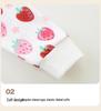 New Autumn Girls' Strawberry Pattern Hoodie, Round Neck Pullover, Kids' Cute Clothing