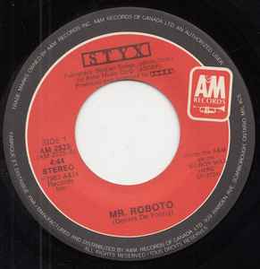 

7inch Record STYX Mr. Roboto SP3719 1983 Canada Dance Electronica Used