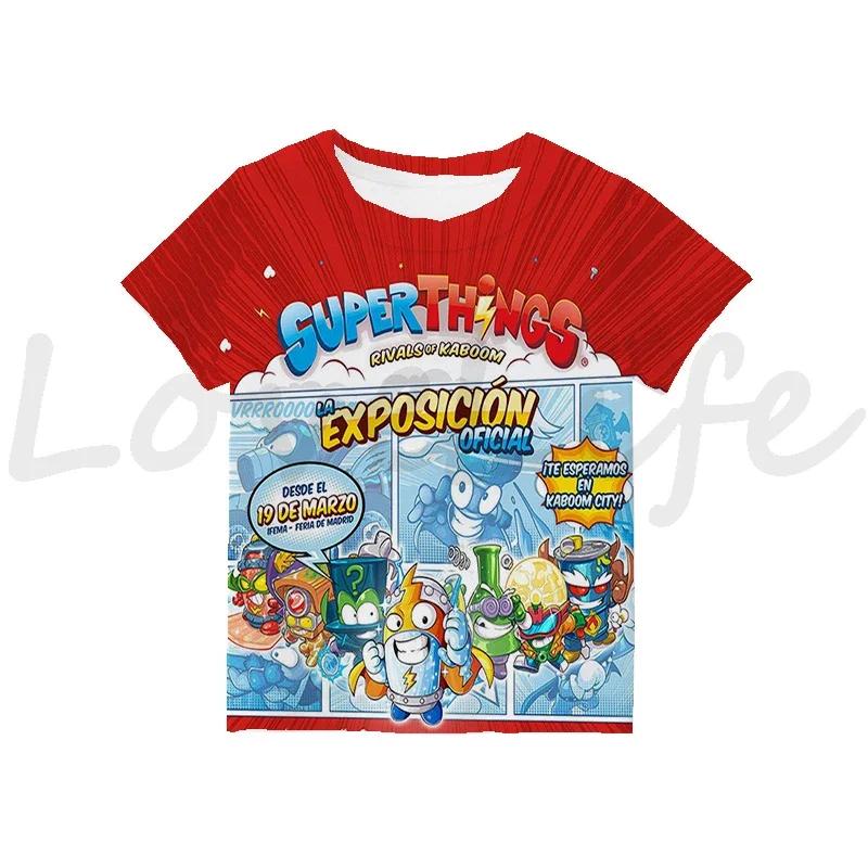 Kids SuperTings T Shirt Harajuku Boys Girls Cartoon Print T-shirts Summer Short Sleeve Children's Clothing Comfortable Tee Tops