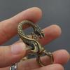 Vintage Copper Dragon Small Ornaments Retro Brass Animal Car Key Chains Crafts Decorations