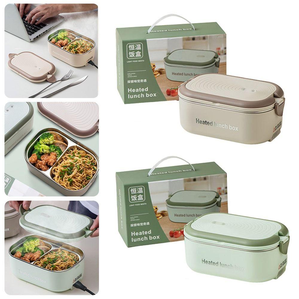 Langlebige 304 Edelstahl Elektrische Lunchbox zum Einstecken Konstante Temperatur Lebensmittel Erwärmer Behälter 1000ml Beheizte Lunchbox