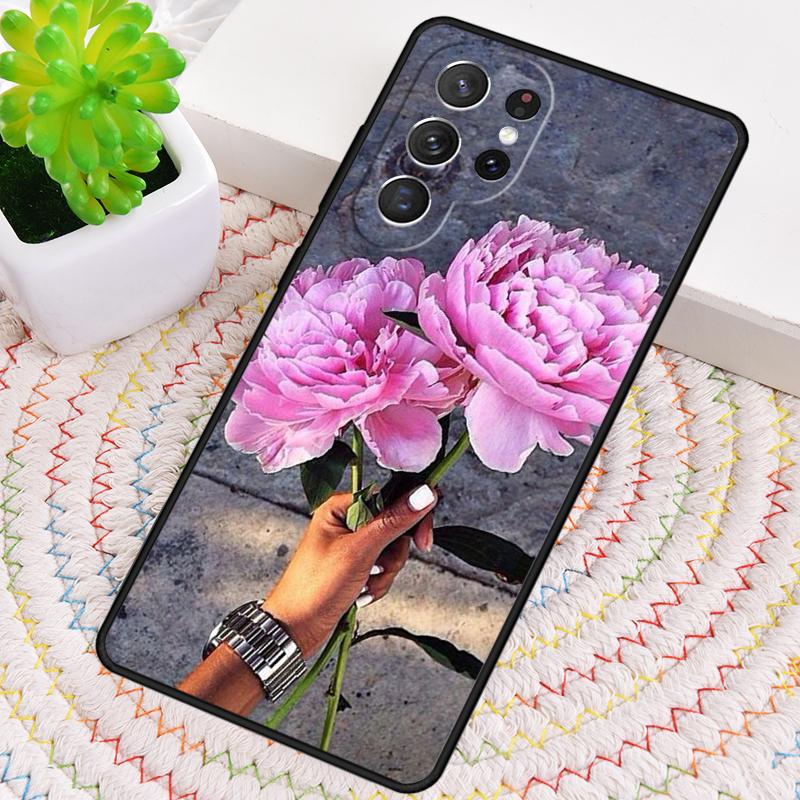 Elegant Vintage Floral Rose Phone Case for Samsung Galaxy Note 10 Pro S26 Ultra S23 S24 FE S25 S21 S22 PLUS Shockproof Cove