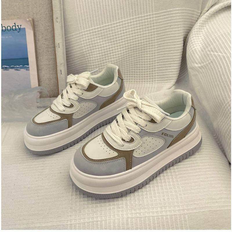 White Shoes Women's Thick Soled Spring and Autumn Casual Sports Shoes