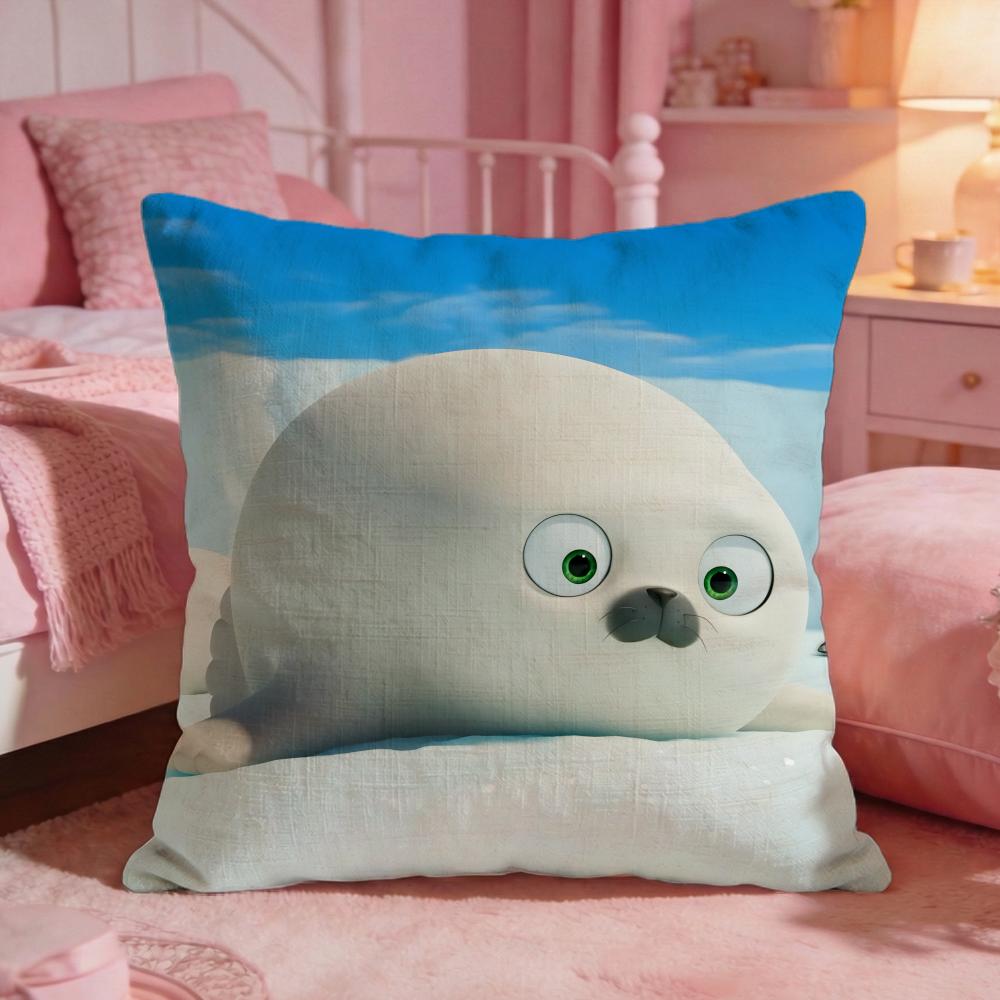 SSEALOOKs Cute Anime Cushion Cover Premium Comfort Reversible Pillow Cove Two In One Design For Any Room  Car Interior