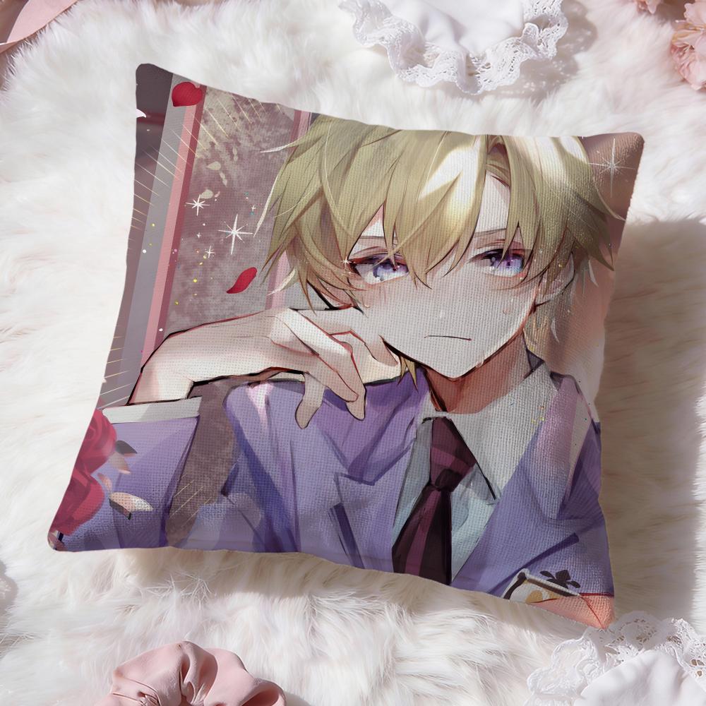 Ouran High School Host ClubS Cushion Cover Premium Comfort Reversible Pillow Cove -Two in One Design for Any Room & Car Interior